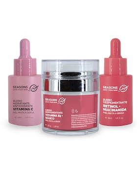 Set De Tratamiento Facial Here We Glow Antimanchas Seasons