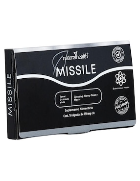 Missile Premium Natural Health con maca de 10 cápsulas