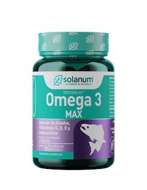 Omega 3 Max Solanum sabor natural de 60 cápsulas