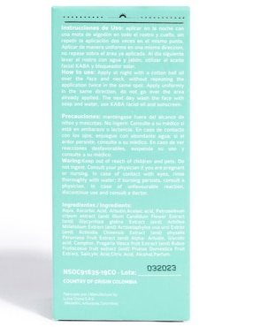 Tónico facial despigmentante e iluminador Kaba
