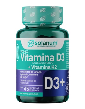 Vitamina D, Aceite De Linaza Solanum de 45 cápsulas