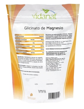 Glicinato de Magnesio Vidanat sabor naranja de 150 g
