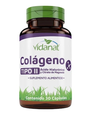 Colágeno tipo II, Ácido Hialurónico y Citrato de Magnesio Vidanat de 30 cápsulas
