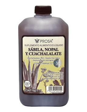 Bebida De Sabila, Nopal Y Cuachalalate Prosa 1 L