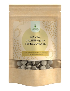 Menta, Caléndula y Tepezcohuite Lemon Cochella 100 tabletas