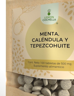 Menta, Caléndula y Tepezcohuite Lemon Cochella de 100 tabletas