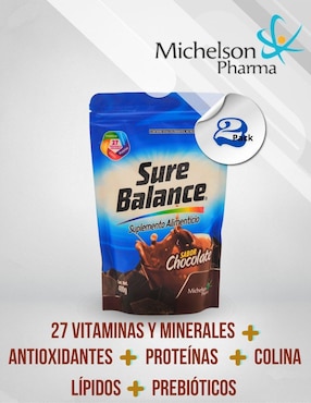 Sure Balance Michelson Pharma con vitaminas y minerales sabor chocolate de 800 g