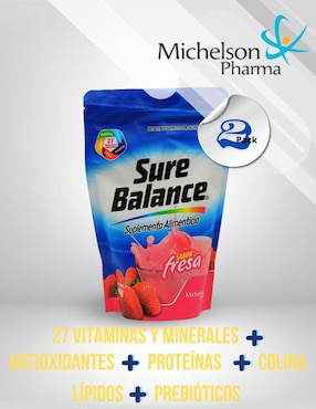 Sure Balance Michelson Pharma con vitaminas y minerales sabor fresa de 800 g