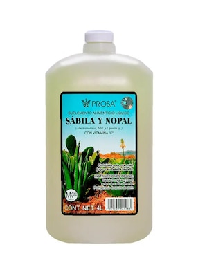 Bebida De Sabila Y Nopal Prosa 4 Litros