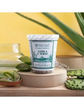 Sábila y Nopal Prosa sabor natural de 150 cápsulas