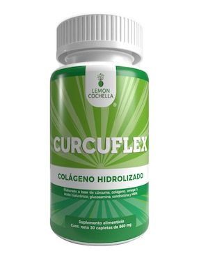 Curcuflex Lemon Cochella Con Turmeric Cúrcuma, Colágeno Hidrolizado, Omega 3, ácido Hialurónico, Glucosamina, Condroitina, Msm (metilsulfonilmetano) 30 Capletas