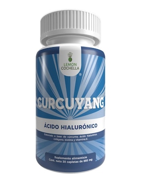 Curcuyang Lemon Cochella Con Turmeric Cúrcuma, ácido Hialurónico, Colágeno Hidrolizado, Biotina Y Vitamina E 30 Capletas