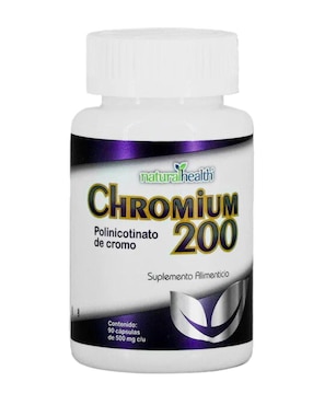 Chromium 200 Natural Health con cromo de 90 cápsulas
