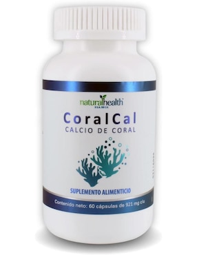 CoralCal Natural Health Con Calcio De Coral + Vitamina D2 60 Cápsulas