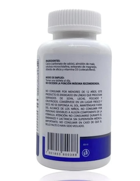 Calcio 600 Natural Health con vitamina d3 de 60 tabletas
