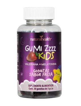 Gumi ZZZZ Kids Natural Health sabor fresa de 30 gomitas