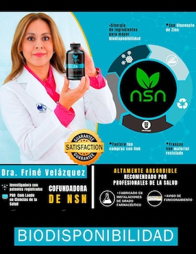 Gluconato de Zinc Natural Smart Nutrition con zinc de 100 cápsulas
