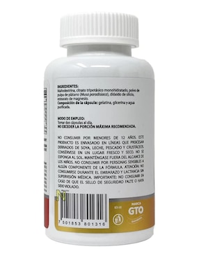 Citrato de Potasio Natural Health con citrato de potasio de 60 cápsulas