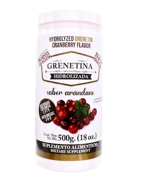 Grenetina Hidrolizada Herbolaria Saludable Sabor Arándano 500 G