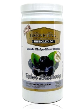 Grenetina Hidrolizada Pretty Bee sabor blueberry de 500 g