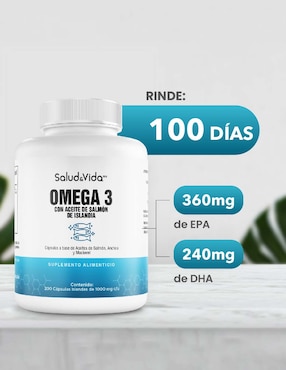 Omega 3 de Salmón de Islandia Salud & Vida Mx sabor original