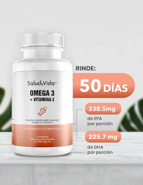 Omega 3 con Vitamina E Salud & Vida Mx sabor original