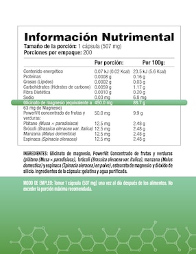 Glicinato de Magnesio Salud & Vida Mx de 200 cápsulas