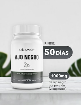 Ajo Negro Salud & Vida Mx de 100 cápsulas