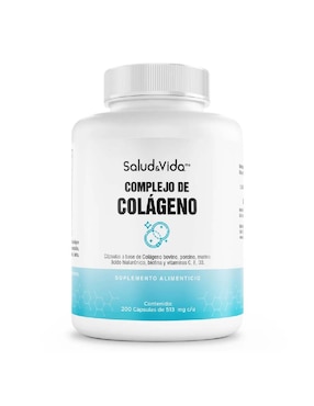Complejo de Colágeno - Marino, Porcino y Bovino Salud & Vida Mx de 200 cápsulas