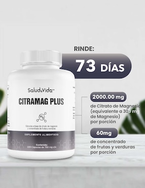 Citramag Plus - Citrato de Magnesio Salud & Vida Mx de 220 cápsulas