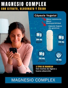 Magnesio Complex Natural Smart Nutrition con magnesio