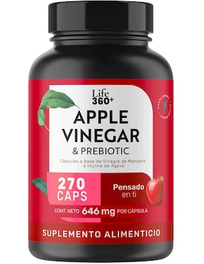 Suplemento Apple Vinegar & Prebiotic Life360+ Con Vinagre De Manzana 270 Cápsulas