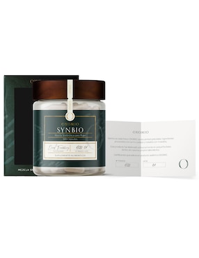 Synbio de Oxomio Gut Health Oxomio con probióticos, prebióticos, inulina de agave y aloe vera de 180 cápsulas