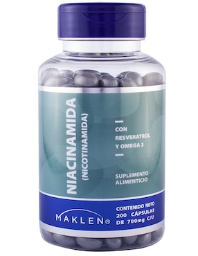 Niacinamida Con Resveratrol Y Omega 3 Maklen