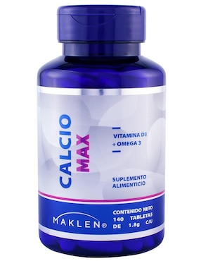 Calcio Max Con Vitamina D3 Y Omega 3 Maklen