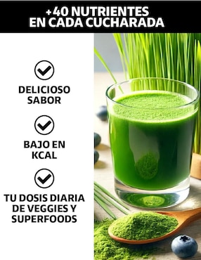 Super Greens, Jugo Verde con Té Matcha, Espirulina, Té Verde Beyond Vitamins