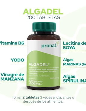 Algadel Pronat con alga espirulina