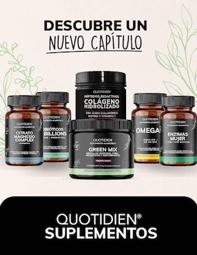 Green Mix, Jugo Verde Té Matcha, Clorofila, Enzimas Digestivas, Probióticos Bloom Quotidien sabor frutos rojos de 150 g