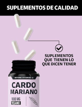 Cardo Marian con Raíz de Cúrcuma Beyond Vitamins de 60 cápsulas