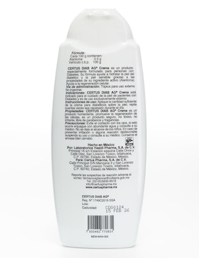 Crema para rostro y cuerpo recomendada para humectar día y noche Certus Diab para piel seca y sensible