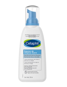 Limpiador facial suave en espuma Cetaphil para desmaquillar