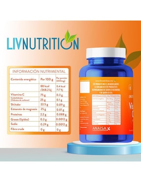 Vitamina C Liv Nutrition de 60 cápsulas
