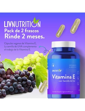 Vitamina E Liv Nutrition de 60 cápsulas