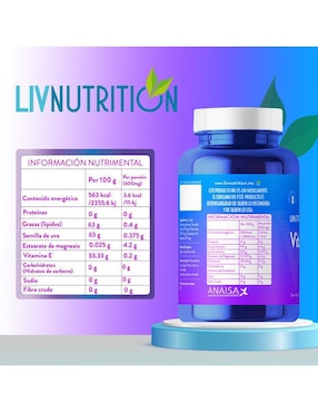 Vitamina E Liv Nutrition de 60 cápsulas