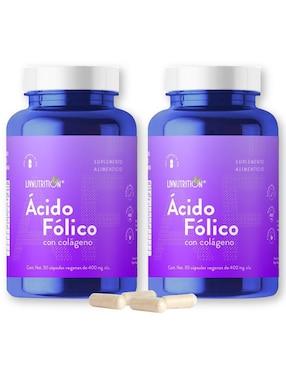 Ácido Fólico Liv Nutrition Con Colágeno