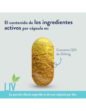 Coenzima Q10 Liv Nutrition de 60 tabletas