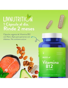 Vitamina B12 Liv Nutrition de 60 cápsulas