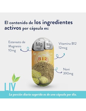 Vitamina B12 Liv Nutrition de 60 cápsulas