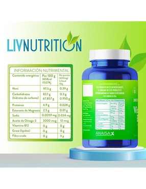 Vitamina B12 Liv Nutrition de 60 cápsulas