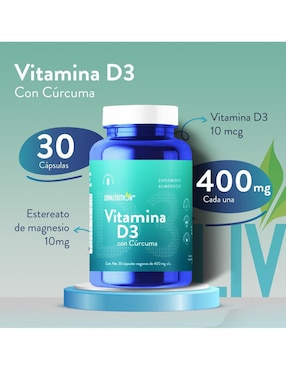 Vitamina D3 Liv Nutrition de 60 cápsulas